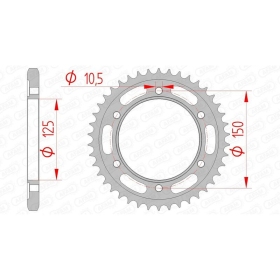 AFAM Steel Standard Rear Sprocket 525 42 teeth KTM ADVENTURE /  SUPER ADVENTURE 950-1390cc 02-25