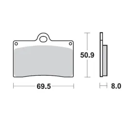 MOTO-MASTER Ceramic Front Brake Pads Aprilia / Beta / Bimota / Cagiva / Ducati / Indian / MZ / Voxan 125-1100 89-24