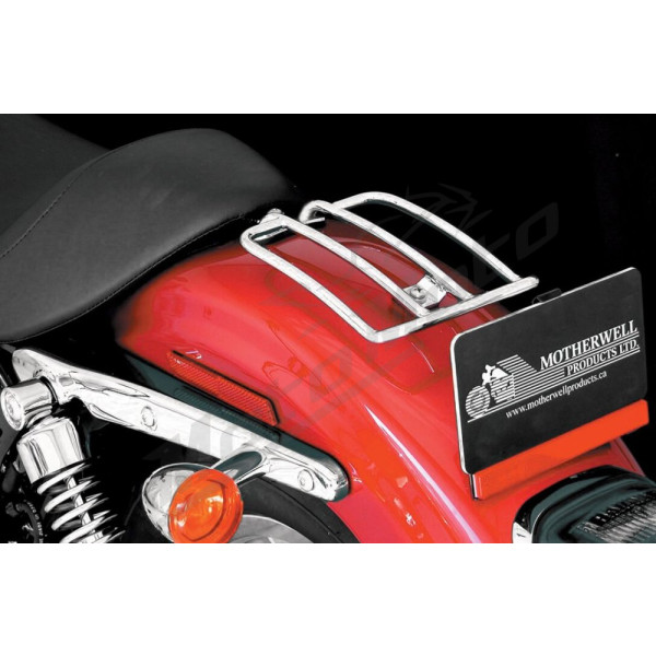 MOTHERWELL Luggage Rack Chrome 28x15cm Harley Davidson RH / XL / XR 883/1250 04-24 