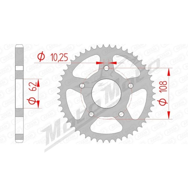 AFAM Steel Standard Rear Sprocket 428 50 teeth DERBI GPR 125 04-08