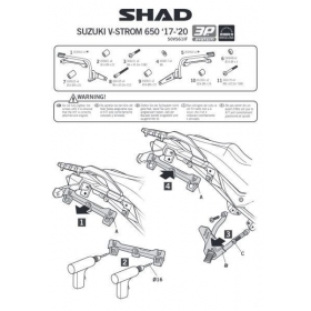 SIDE CASE HOLDER SET FOR SUZUKI V-STROM DL650 2017 - 2020