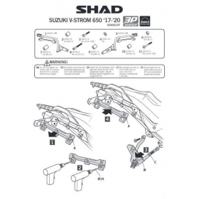 SIDE CASE HOLDER SET FOR SUZUKI V-STROM DL650 2017 - 2020