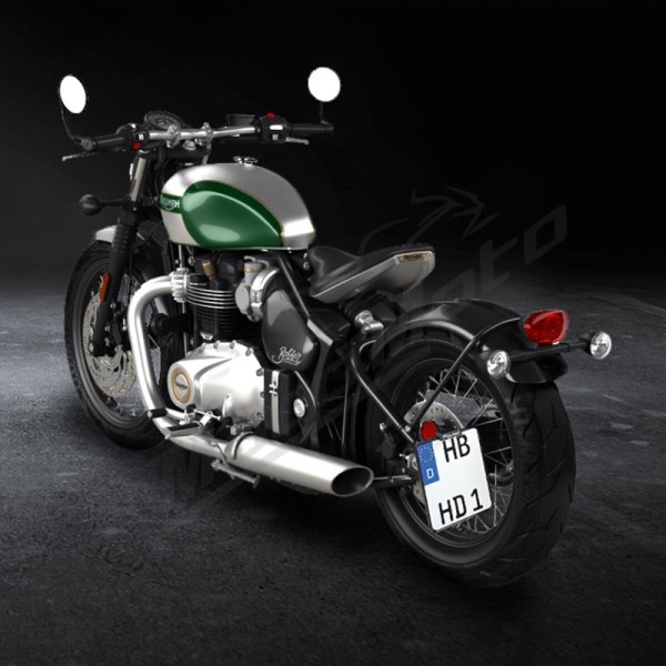 HEINZ BIKES Side Mount License Plate Holder Triumph Bonneville / Speedmaster 865/1200 12-24