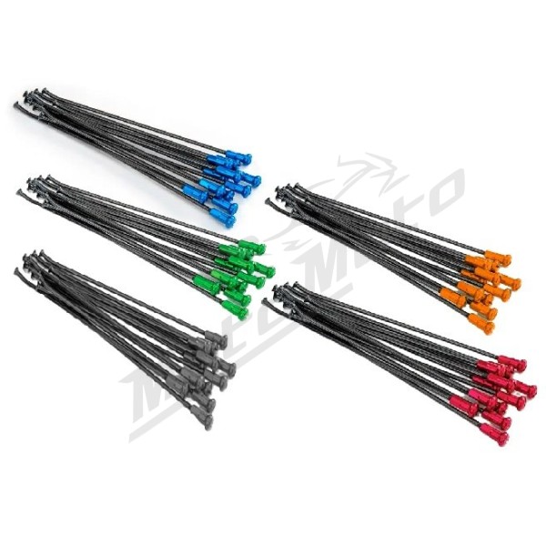 KITE Front Wheel Spoke And Nipple Replacement Kit Black 21" 12vnt.
