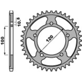 PBR Ultra-Light Aluminium Rear Sprocket 4447 - 525 APRILIA DORSODURO / RSV4 / SHIVER 750-1000cc 2007-2020