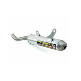 PRO CIRCUIT 304 Muffler Brushed Aluminum/Stainless Steel End Cap Suzuki RM 125cc 1989-1992