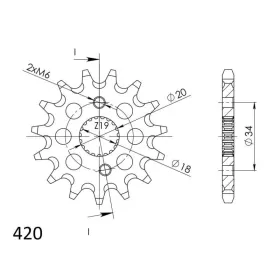 Supersprox / JT Front sprocket 1310.14 SC 14t