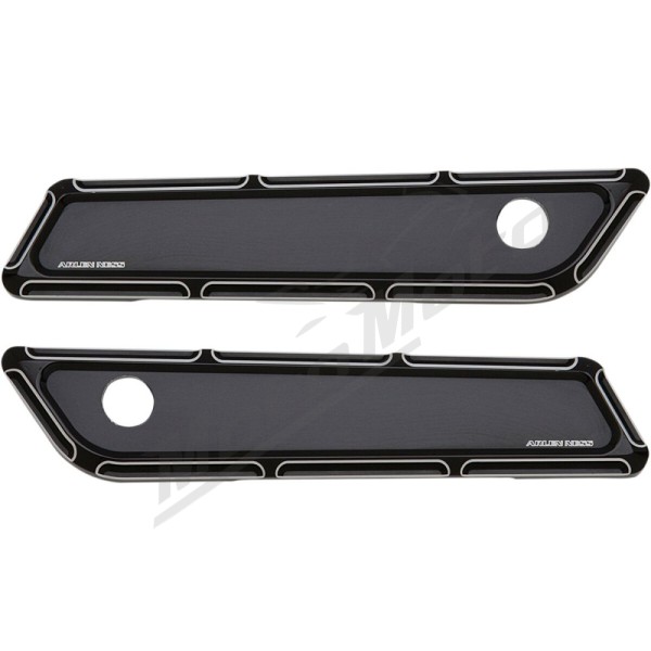 ARLEN NESS Ness-Tech® Saddlebag Beveled Hinge Covers Harley Davidson FLH / FLHFB / FLHR / FLHRC 1690-1923cc 14-24