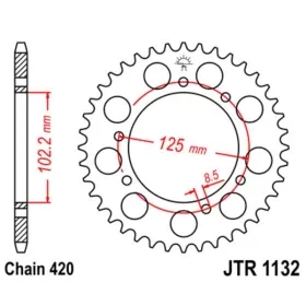 JT/JT Chain Kit 420HDR 11/53 Standard - Standard Rear Sprocket 1132 Derbi Senda 50cc 14-16