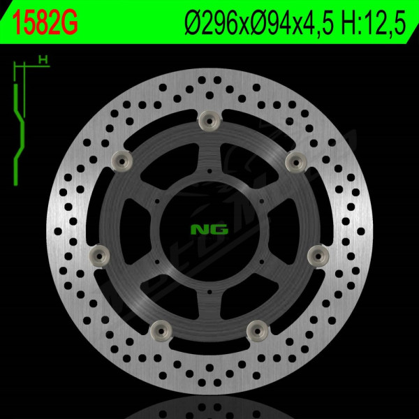 NG Priekinis stabdžių diskas 296X94X4,5mm Honda CB / CBR / VTX 600-1800cc 01-10