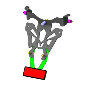 V PARTS Numerio ženklo laikiklis juodas Honda CB1000R 18-23