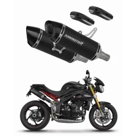 Triumph Speed Triple 1050 2011-2016 Exhaust Silencer Muffler HP8 BLACK + dB killer
