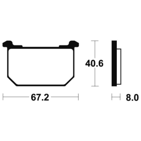 TECNIUM Street Organic Brake pads MA39 Kawasaki GPZ / Z 440-1300cc 79-89