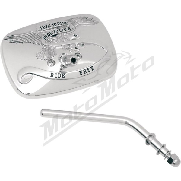 EMGO Live to Ride Chrome Custom Mirror 1pc