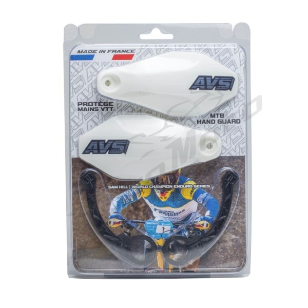AVS RACING Handguards Kit Plastic White