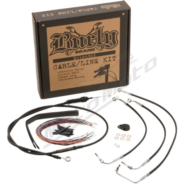 BURLY BRAND Ape Hangers handlebars Cables / Lines Extension Kit Harley Davidson 1750-1923cc 2017-2020