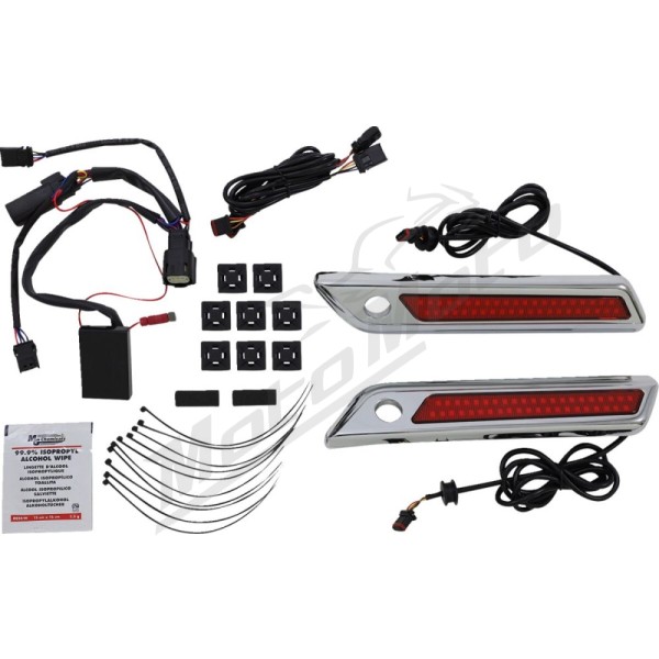 CUSTOM DYNAMICS Saddlebag Latch Dual Color Accent Lights Harley Davidson FLHRXS / FLHTCU / FLHTCUL 1690-1923cc 14-22