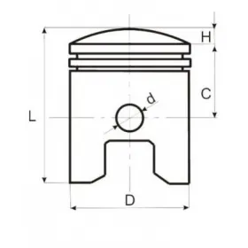 Piston HONDA/ KYMCO (Height 53mm) PIN Ø12 Ø39-47