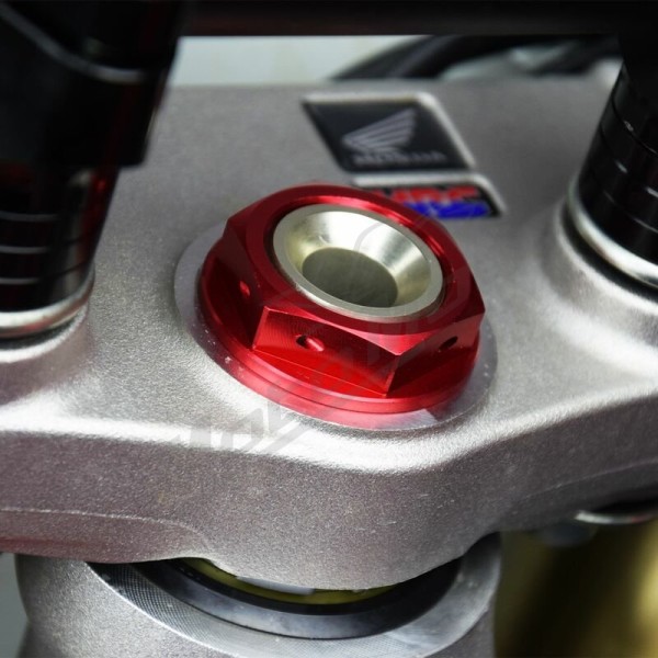 SCAR Steering Stem Nut Red Honda/Husqvarna 125-50cc 04-23
