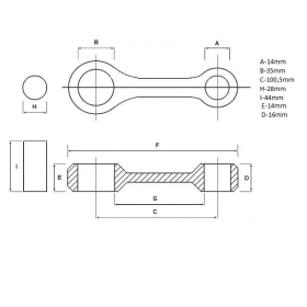 Namura connecting rod Yamaha / Beta / Rieju / Hm Moto / Fantic 125cc 06-21