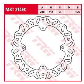 TRW Rear Brake Disc Wave KTM SX 85 2003-2010