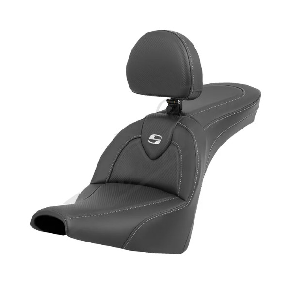 SADDLEMEN Roadsofa Carbon Fiber Seat With Backrest Harley Davidson FXBB / FXBBS / FXST 1750-1923 18-25