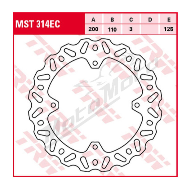 TRW Rear Brake Disc Wave KTM SX 85 2003-2010