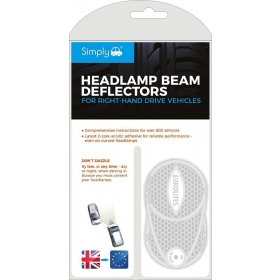 Headlamp beam deflector UK->EU