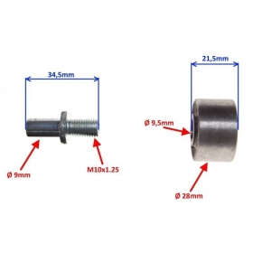 Įvorė metalinė/ guminė 28x9,5x21,5 4kompl.