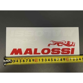IŠPARDAVIMAS! Lipdukas Malossi skaidriu fonu Raudonas / Baltas 6vnt