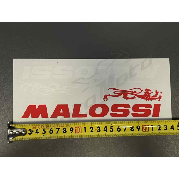 SALE! Sticker Malossi clear background Red / White 6pc.