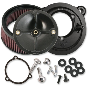 S&S CYCLE Super Stock™ Stealth Air Cleaner Kit Harley Davidson FLHR / FLHRC / FLHRSE 1584-1800cc 08-16