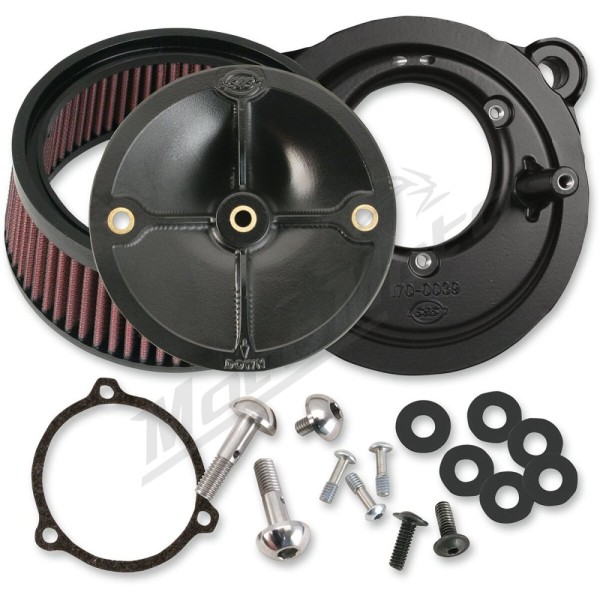 S&S CYCLE Super Stock™ Stealth Air Cleaner Kit Harley Davidson FLHR / FLHRC / FLHRSE 1584-1800cc 08-16