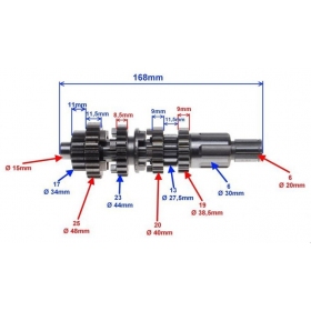 Transmisijos / pavarų dėžės dantratis SHINERAY XY150-17