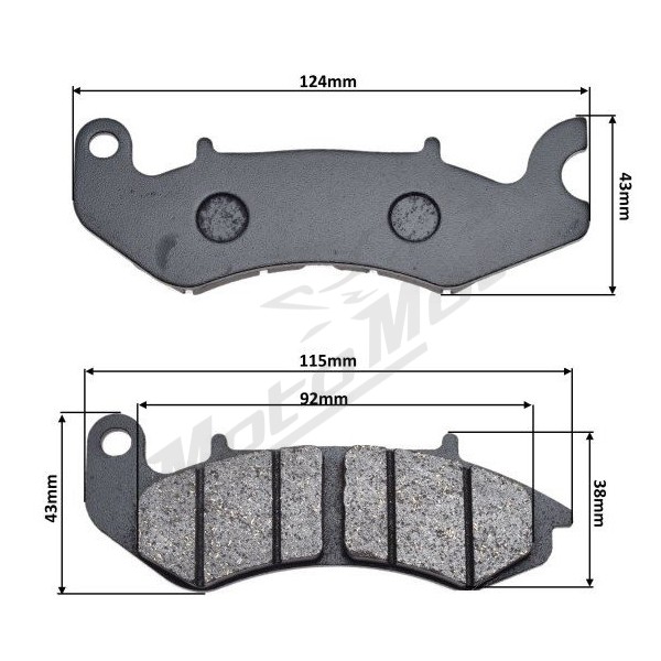 FRONT BRAKE PADS MaxTuned Benelli / Keeway / QJMotor 125cc 2017-2025