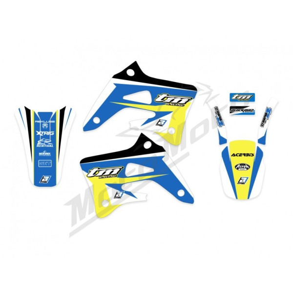 Blackbird lipdukų rinkinys Dream 4 mėlyna/geltona Tm Racing MX / EN 85-530cc 04-07