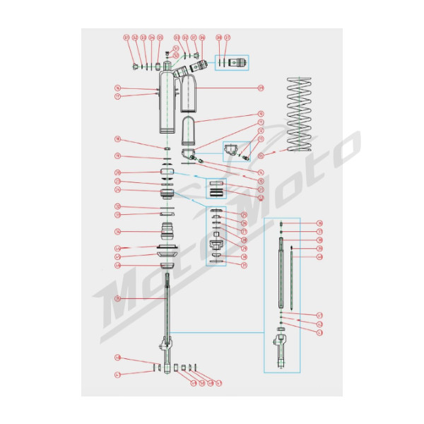 KYB Rear shock repair kit Gas Gas / Rieju / Sherco 250-300 18-26