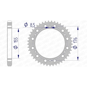 AFAM Aluminium Rear Sprocket 530 42-45 teeth TRIUMPH 955-1050cc 97-10