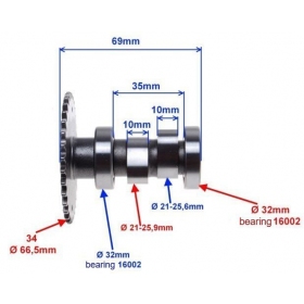 Camshaft GY6 50-80cc 4T