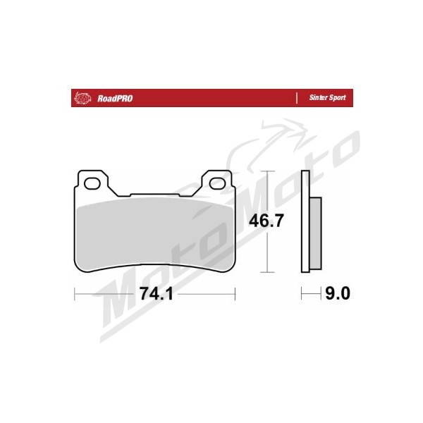 MOTO-MASTER Sinter Sport Priekinės stabdžių trinkelės Honda CB / CBR / VFR 600-1000 04-16 