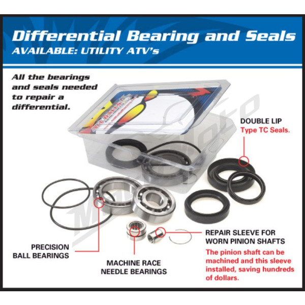 ALL BALLS Front Differential Bearing & Seal Kit Polaris Hawkeye / Ranger / Scrambler / Sportsman 300-800cc 95-16