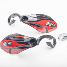 AVS RACING Handguards Kit with Aluminium supports Black/Red