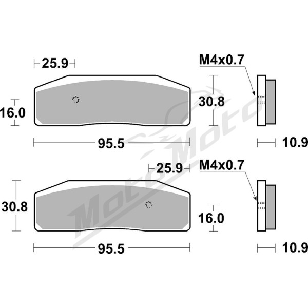 SBS DS Racing Dual 950DS-1 Sintered Brake Pads NISSIN 4 PISTON RACING CALIPER