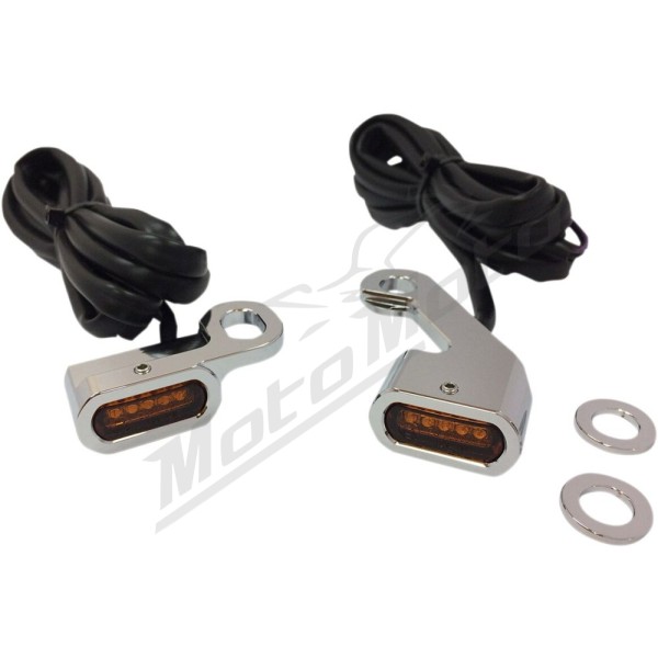 DRAG SPECIALTIES LED priekiniai posūkiai ​​​​​​​Harley Davidson FLDE / FLFB / FLFBS / FLHC / FLHCS 1584-1923cc 09-24