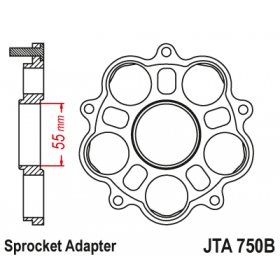 Rear sprocket adapter ALU JTA750B