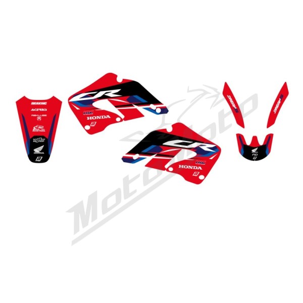 BLACKBIRD RACING Dream 5 grafikų komplektas Honda CR 125-250cc 00-01