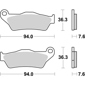 SBS HF Street 671HF Ceramic Organic Brake Pads Aprilia / Benelli / Bimota / BMW / Cagiva / CF Moto / KTM / Sherco / TM Racing / Yamaha 125-1290cc 93-24