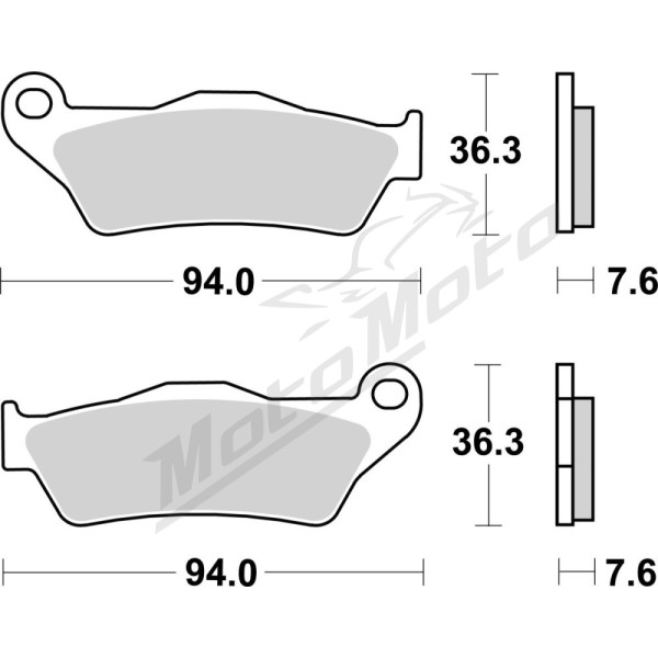 SBS HF Street 671HF Ceramic Organic Brake Pads Aprilia / Benelli / Bimota / BMW / Cagiva / CF Moto / KTM / Sherco / TM Racing / Yamaha 125-1290cc 93-24