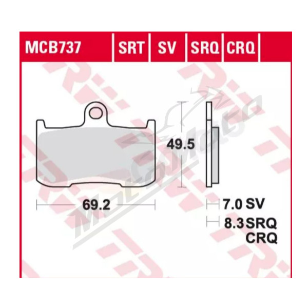 TRW KH347 Track Brake Pads Kawasaki / Suzuki 750-1300cc 03-21