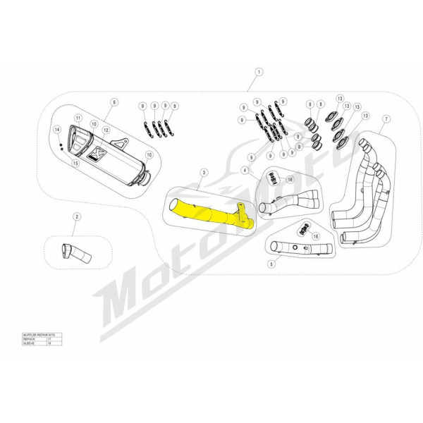 AKRAPOVIC Y Pipe Stainless Steel Suzuki GSX 1300R 21-24